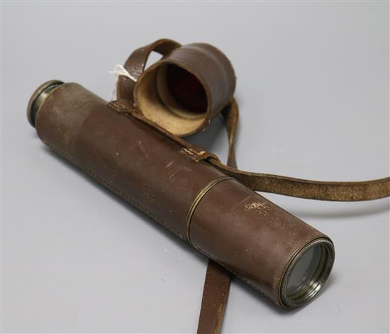 A four draw telescope by J H Steward of London extended 76cm